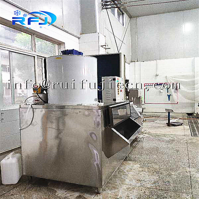 Machine de bloc de glace d'échelle d'eau de mer, CE LVD de machine à glaçons de flocon de partie supérieure du comptoir certifié