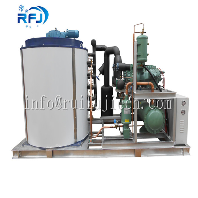 Machine de bloc de glace d'échelle d'eau de mer, CE LVD de machine à glaçons de flocon de partie supérieure du comptoir certifié