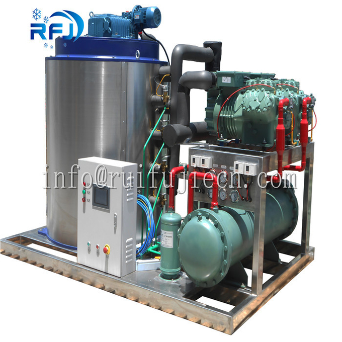 Machine de bloc de glace d'échelle d'eau de mer, CE LVD de machine à glaçons de flocon de partie supérieure du comptoir certifié