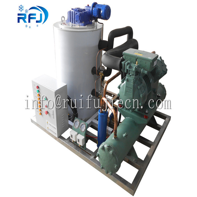 Machine de bloc de glace d'échelle d'eau de mer, CE LVD de machine à glaçons de flocon de partie supérieure du comptoir certifié