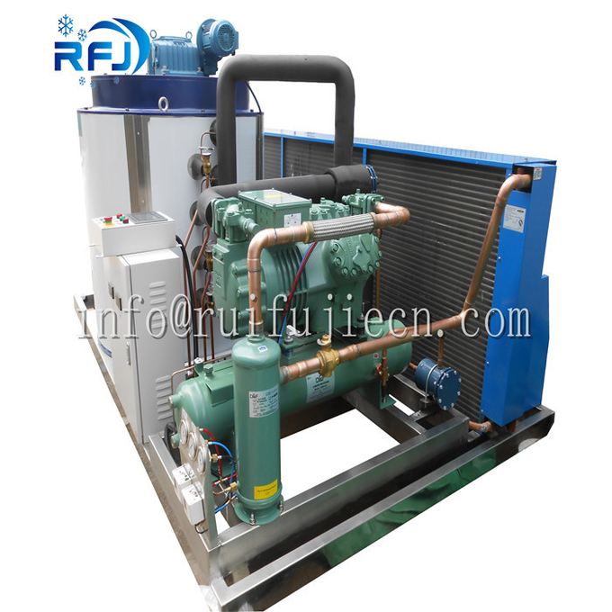 Machine de bloc de glace d'échelle d'eau de mer, CE LVD de machine à glaçons de flocon de partie supérieure du comptoir certifié