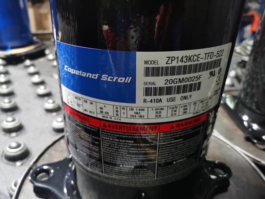 Compresseur ZB45KQE-TFD-558 de rouleau de 3 Phase/6HP Copeland hermétique pour le réfrigérateur commercial