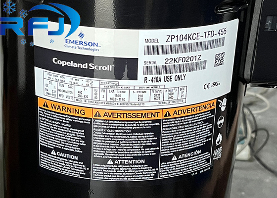 Compresseur à rouleaux de 9 HP Copeland R410a ZP104KCE-TFD-455 Pour HAVC