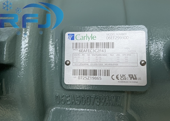 Compresseur à piston de qualité industrielle Carlyle 06EF299300 avec épreuve PSI/KPA 3 PH
