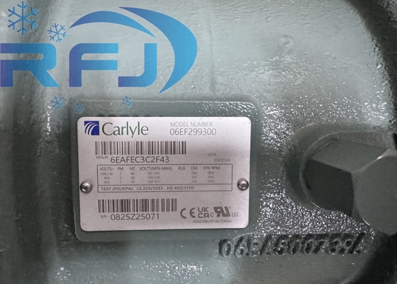 06EAFEC3C2F43 Compresseur Carlyle 208/230V-3-60HZ et alimentation électrique 400-460V-3-50/60HZ