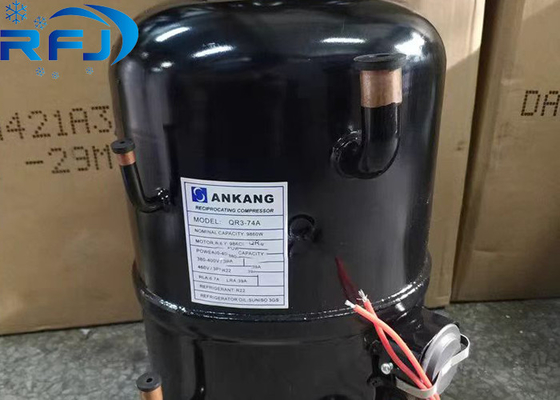 3.5 HP R404a QR3-74A Compresseur de réfrigération à piston hermétique Ankang pour 220-380V 3PH 50Hz ou 380-460V 60Hz